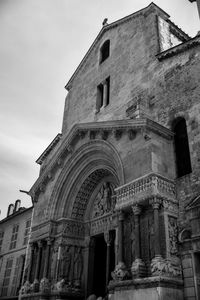 Low angle view of historic building against sky