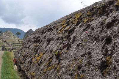 Scenic view of rocky mountains against sky