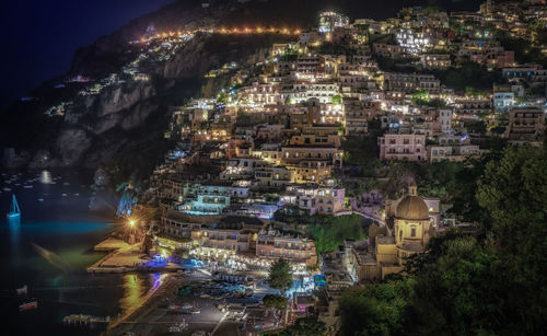 Positano at night