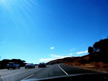 Cars on road