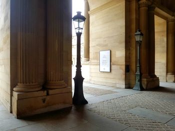 Street light by building