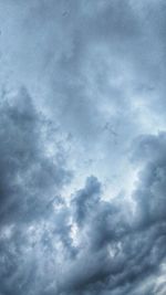 Low angle view of cloudy sky