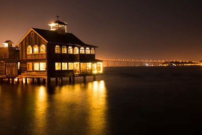 Reflection of built structures in water