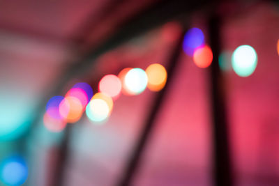 Defocused image of illuminated lights