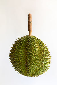 Close-up of banana against white background