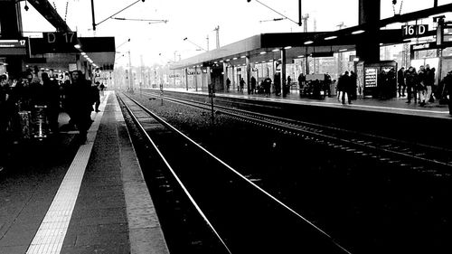 Train on railroad station platform