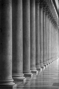 View of columns in row