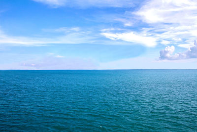 Scenic view of blue sea against sky