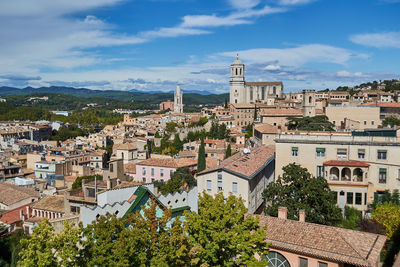 View of townscape against sky