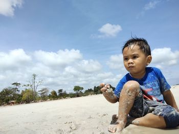 Playing at the beach