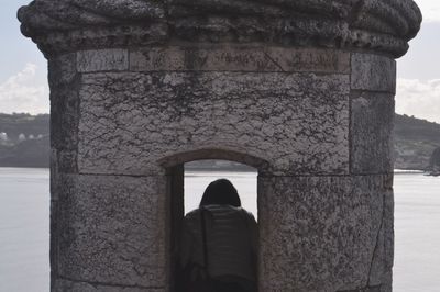 People looking at view