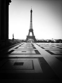 Low angle view of eiffel tower