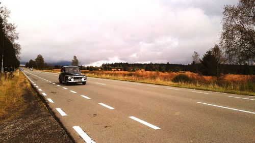 Car on road against sky