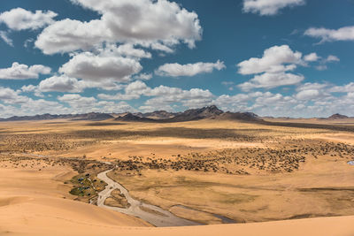 Scenic view of desert against sky