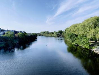 Scenic view of river against sky