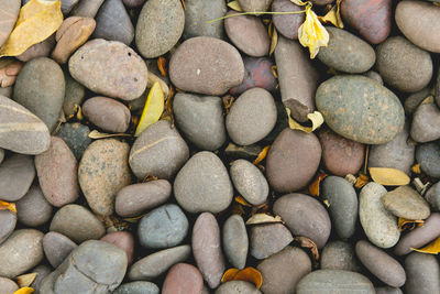 Full frame shot of pebbles
