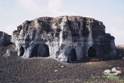 Rock formations against sky