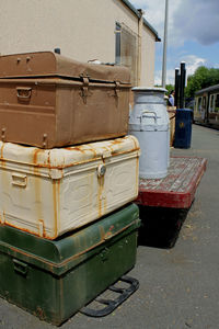 Luggage on a platform