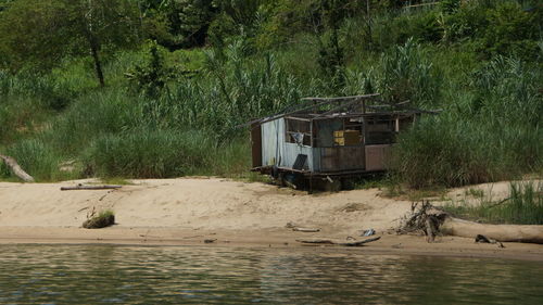 View of a boat on the river