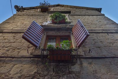 Low angle view of building against sky