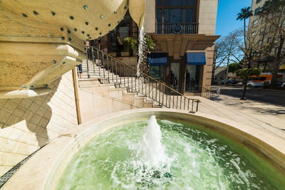 Fountain in front of hotel