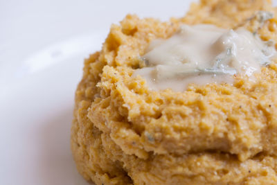 Close-up of bread in plate