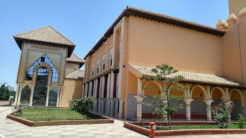 Exterior of building against clear sky