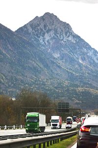 Road passing through mountains