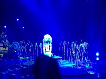 Illuminated lights at night