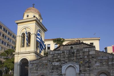 The historic pantanassa church, or dormition of the theotokos, in monastiraki square in athens