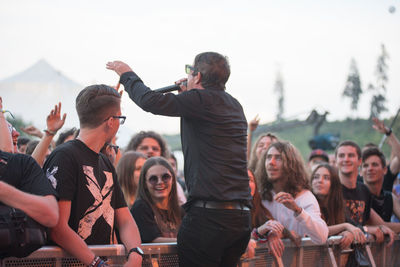 Group of people at music concert