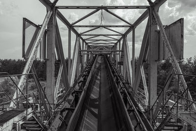 Low angle view of bridge against sky