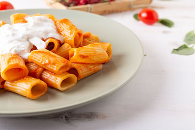 Close-up of sushi in plate on table