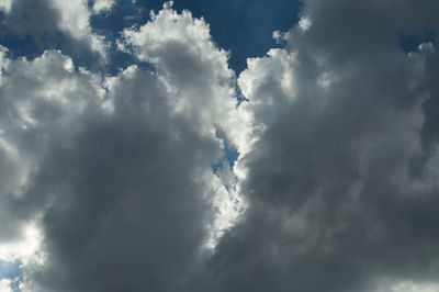 Low angle view of clouds in sky