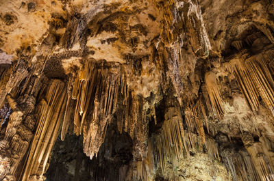 Low angle view of rock formation