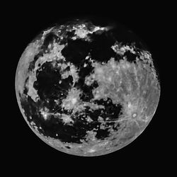 Close-up of moon against sky at night