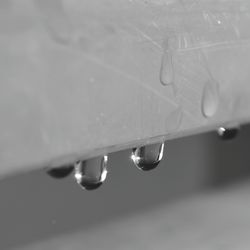 Close up of water drops on glass