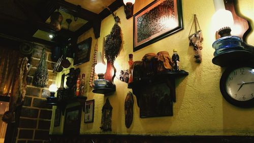 View of illuminated people at night