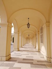 Empty corridor of building