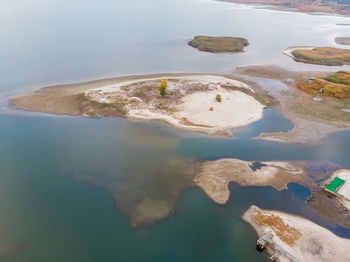 High angle view of beach