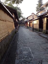 Narrow walkway along buildings