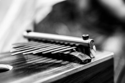 Close-up of piano keys