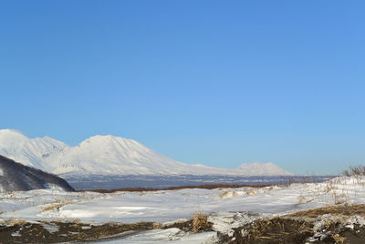 The coast of the pacific ocean in kamchatka