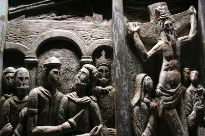 Close-up of statues