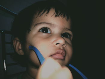 Close-up portrait of boy