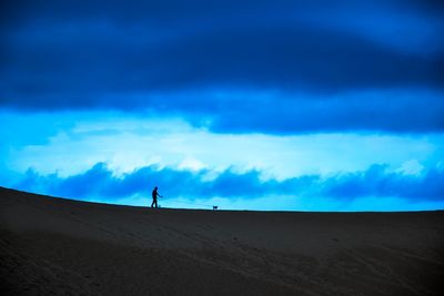 Scenic view of desert against sky