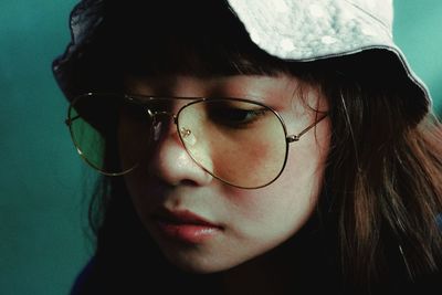 Close-up of young woman
