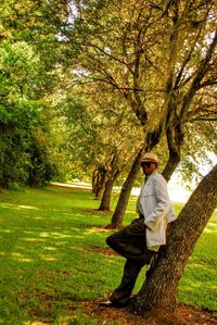 Man sitting in park