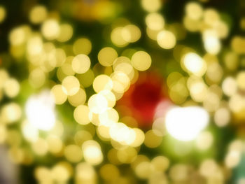 Defocused image of christmas tree at night