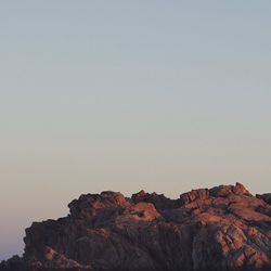 Scenic view of mountains against clear sky